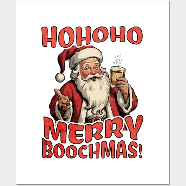 HOHOHO Merry Boochmas (kombucha) Wall Art by TempoTees